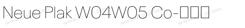 Neue Plak W04W05 Co字体转换